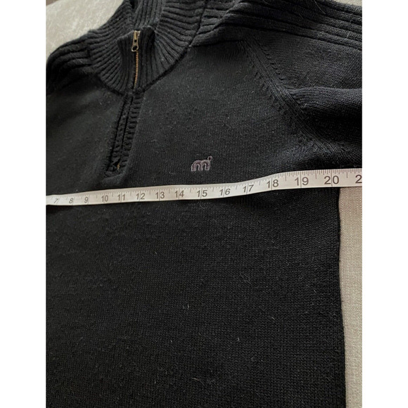 Mistral Sweater Womens Size S Small Black 1/4 Zip Acrylic Pullover Sweater - Picture 8 of 12
